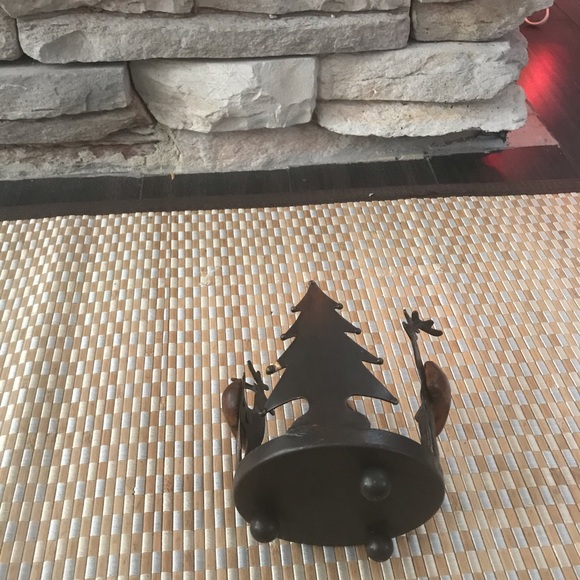 Reindeer Christmas tree metal candle holder - Picture 6 of 8